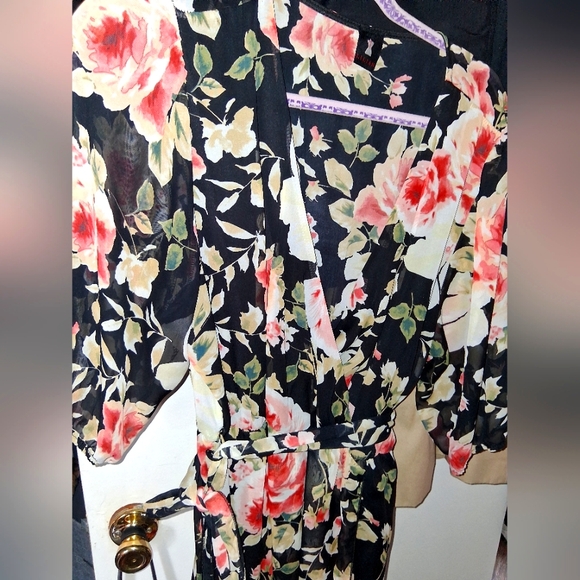 Liliana Black Floral Dress - Picture 1 of 5